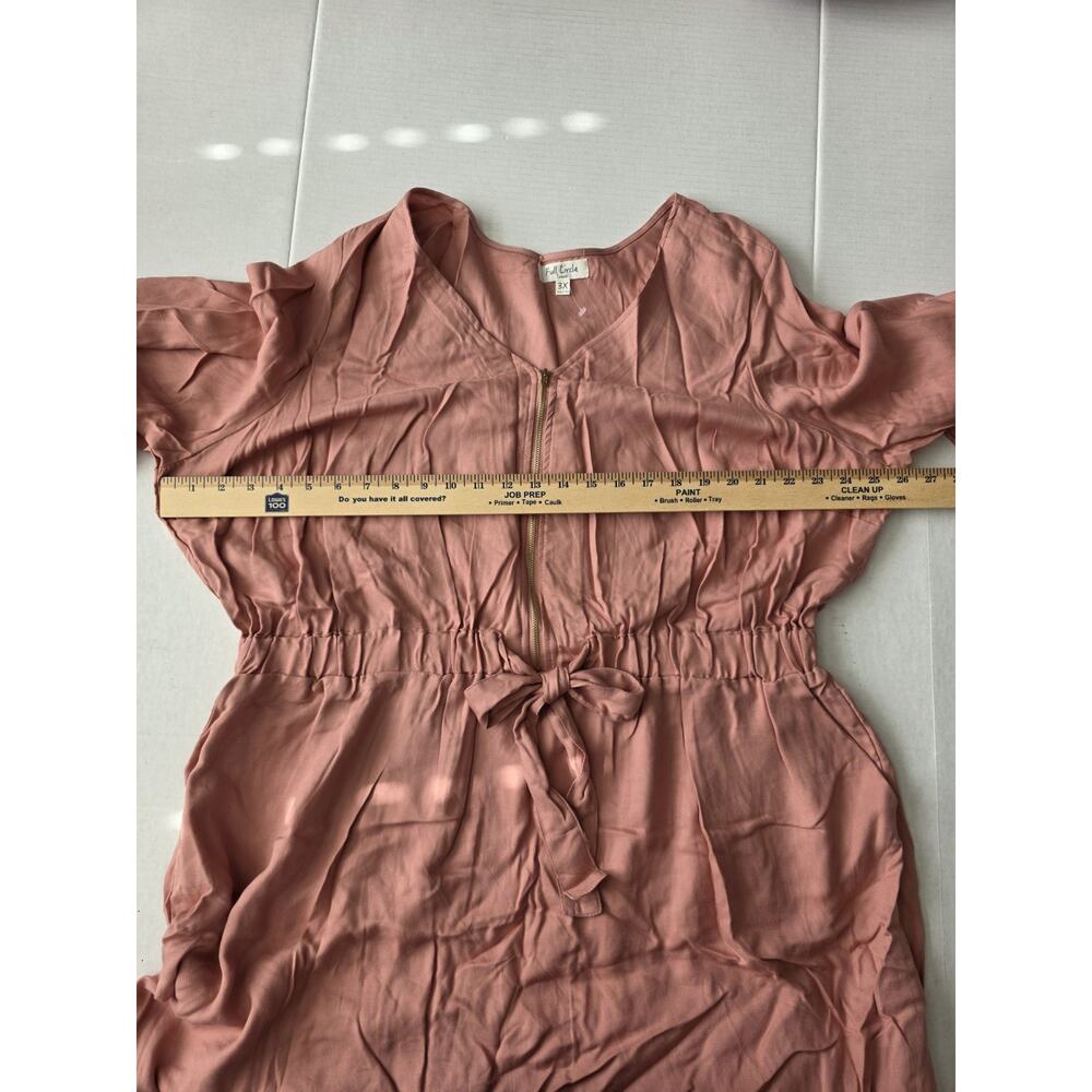 Full Circle Trends Dress NWT Long Sleeve Pink With Pockets 3X - Picture 7 of 11